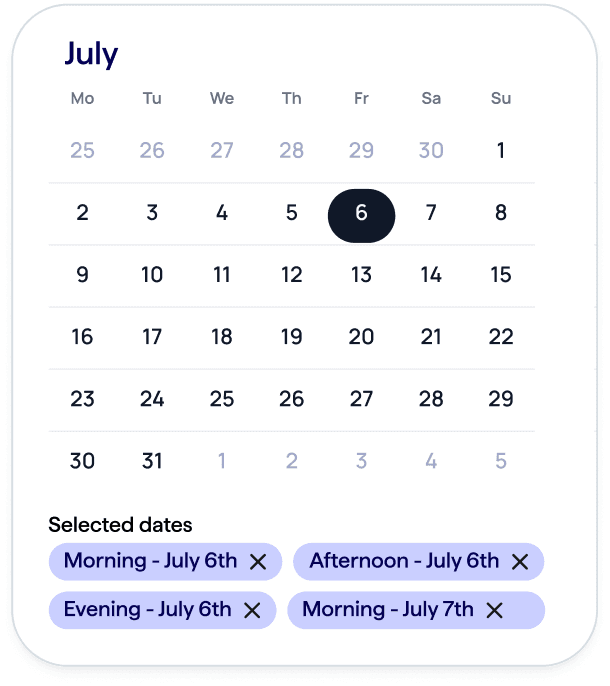 Share your availability