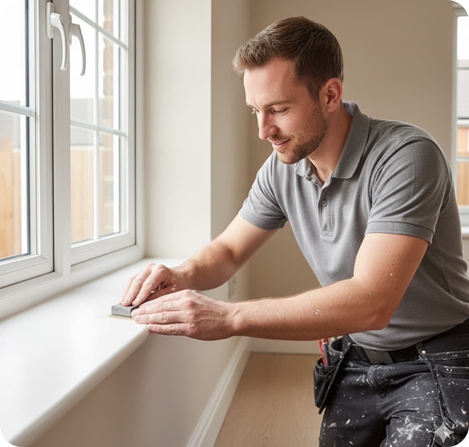 Freshly painted room with professional finish