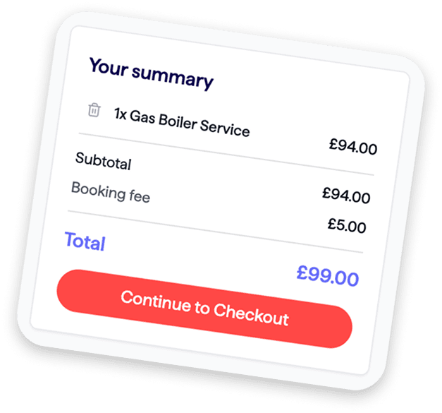 Checkatrade Express mobile app cart screen
