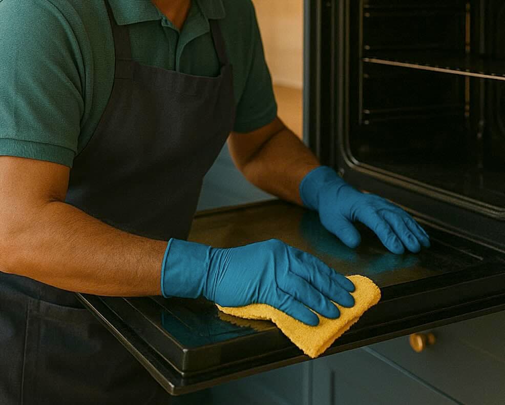 A sparkling clean oven