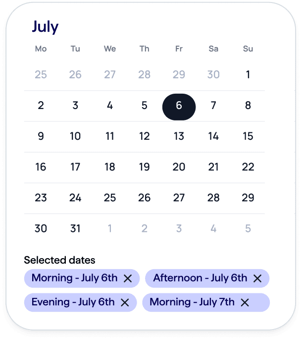 Share your availability